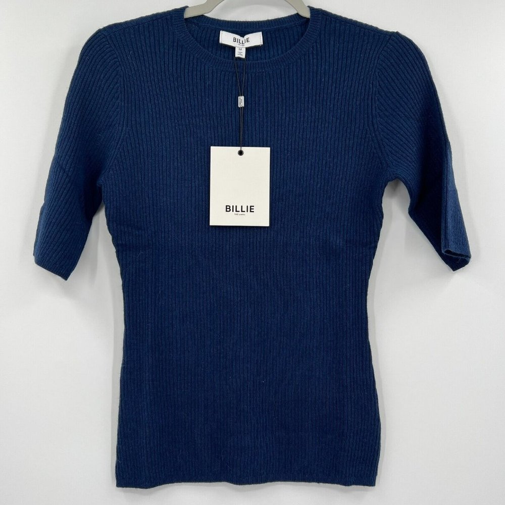 NWT BILLIE THE LABEL Christine Rib Knit Sweater
